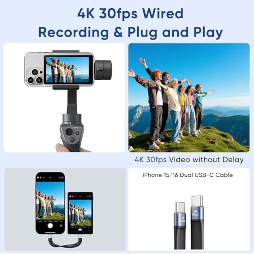 Image of Magnetic Vlog Selfie Monitor Screen for iPhone & Android - Wireless Back Camera Display with 1080P /4K Support, Bluetooth Remote, Perfect for TikTok, Live Streaming & Content Creators