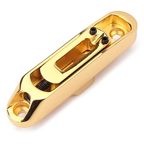 Wakauto 4pcs Heavy Duty Individual Bass Guitar Bridge Saddle Replacement Zinc Alloy Bass Bridge Parts