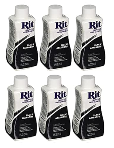Rit Dye Liquid Fabric Dye, Black 8 oz (1 Pack of 6)