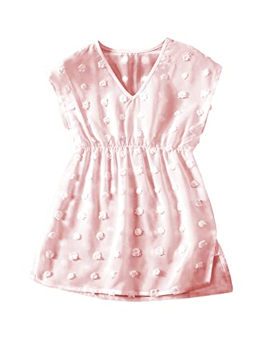 WDIRARA Toddler Girl's Swimwear Sheer V Neck Sleeveless Chiffon Cover Up Beach Dress