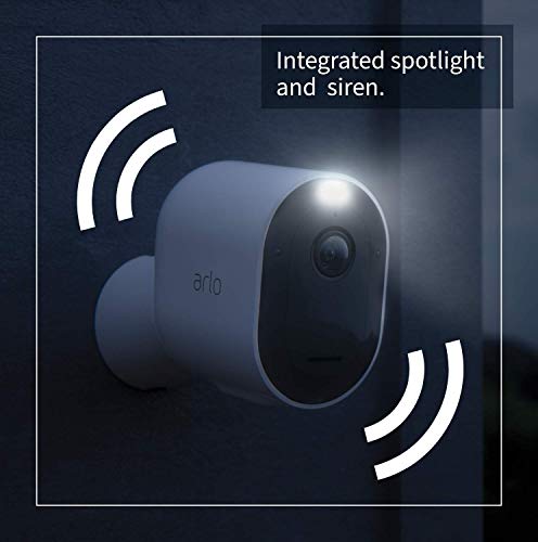 Arlo Pro3 Wireless Home Security Camera System CCTV, WiFi, 6-Month Battery Life, Colour Night Vision, Indoor or Outdoor, 2K HDR, 2-Way Audio, Spotlight, 160° View, Alarm, 2 Camera Kit, VMS4240B