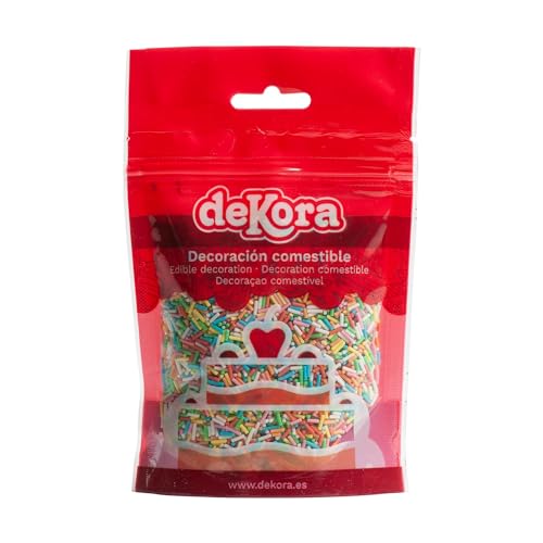 dekora - Fideos de Azúcar en Colores Llamativos | Agrega un Toque Divertido y Colorido a tus Tartas, Pasteles y Cupcakes