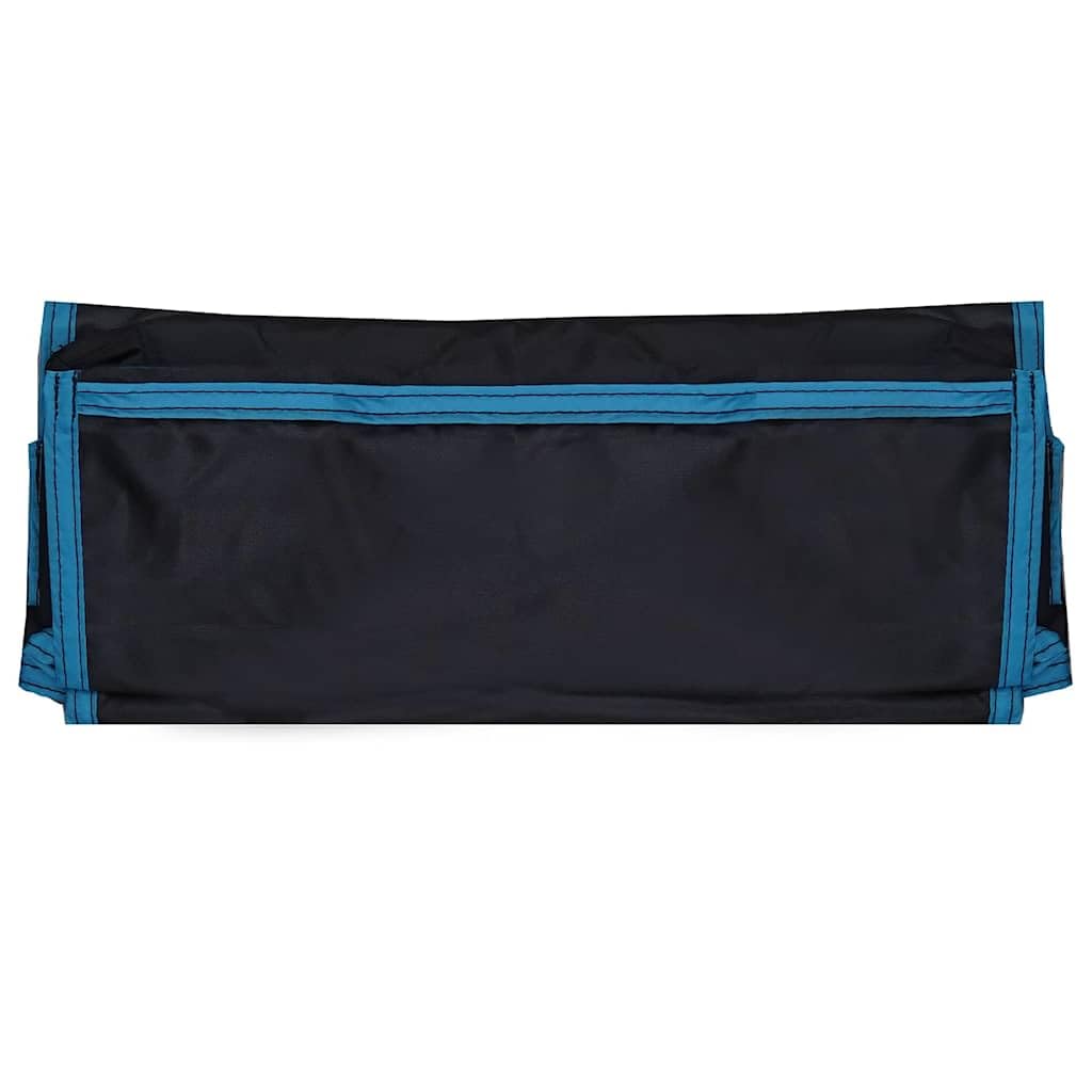 Aufbewahrungstasche Schwarz und Blau Oxford-Gewebe 63,5 x 40 cm leicht und langlebig mit viel Stauraum für Camping, Outdoor, Wandern und Festival Ausrüstung