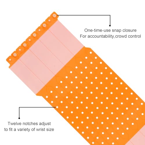 Feteband FETEBAND01 100Pcs Vinyl Wristbands Hospital Identification Bands,Waterproof Adjustable Medical Wristband,Disposable Snap Wristband thumb #2