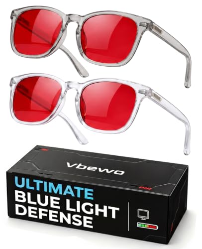 Image of 2 Packs Professional Sleep Glasses with 99.9% Blue Light Blocking