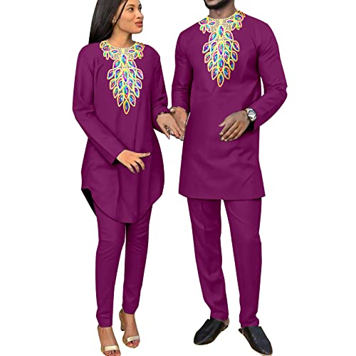 Dashiki African Couples Clothing Men's Tops Shirts Pants Sets Couples Clothing Barking Ridge Wedding Sets
