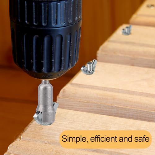 3pcs Wing Nut Drill Bit, Steel Hurricane Shutter Drill Bit Wingnut Socket Wrenches Tools Set Power Slot Wingnut Driver Bit 1/4 Inch Hex Shank for Panel Nuts C Hook Bolts Eye Screws Q-Hanger