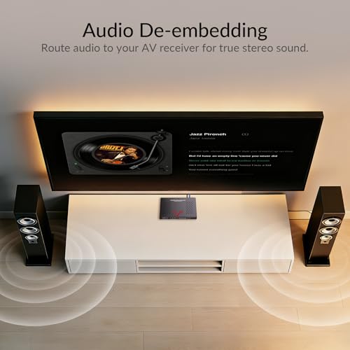 Image of AV Access 8K HDMI Extender Over Cat 6a /7, 40m /131ft HDBaseT Extender Supports 8K@60Hz, Zero Latency, HDR10, Audio Extraction, Bi-Directional IR /RS232, PoC, HDCP 2.3&EDID Management for Home Theater