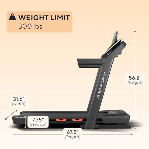 Image of ProForm Carbon TLS Treadmill, Includes 1 Month iFIT Train Membership, Amazon Exclusive