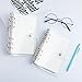 Zonon Clear A6 Binder Transparent Soft PVC 6 Ring Budget Binder Refillable Planner Cover Protector Snap Button Closure Loose Leaf Folder for School Meeting Travel Office(4 Pcs)