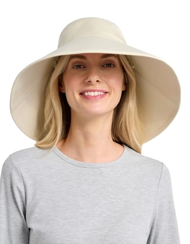 Sombrero femenino con ala ancha y protección UV