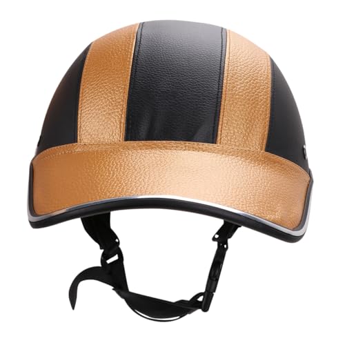 Casque de moto style baseball Cabilock noir en ABS et PU avec boucle