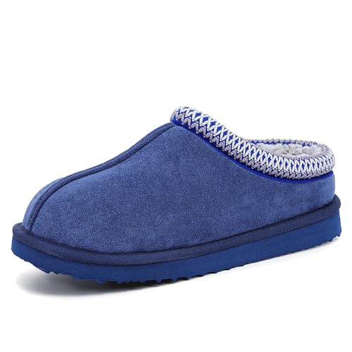 Image of Women's Slippers Fuzzy Cozy Short Ankle Shoes Indoor and Outdoor Mules Furry Warm House Slippers for Woman Cute Fluffy Clogs
