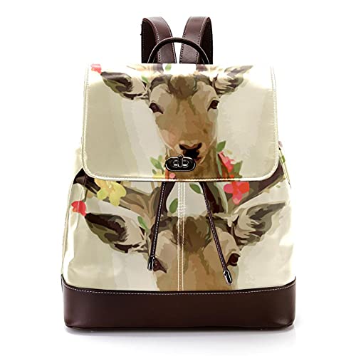 Mochila con solapa para mujer, estilo retro Garde Blossom y pájaros, piel sintética, para trabajo, viaje, mochila para damas y niñas, Multicolor 08