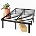 Zinus Caleb Somier 135x190 cm - Altura 36 cm - Base Cama Matrimonio en Acero - Láminas de Metal - Montaje Fácil- Espacio de Almacenamiento - Negro