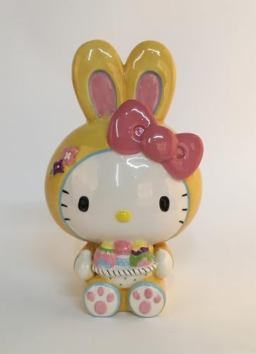 Blue Sky Clayworks Hello Kitty Easter Yellow Bunny Figurine, 4.75