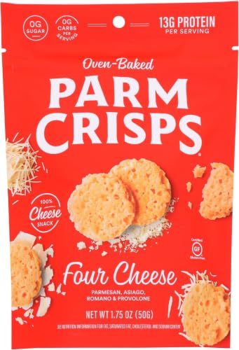 PARMCRISPS Four Cheese Crisps, 1.75 OZ (Pack of 5)