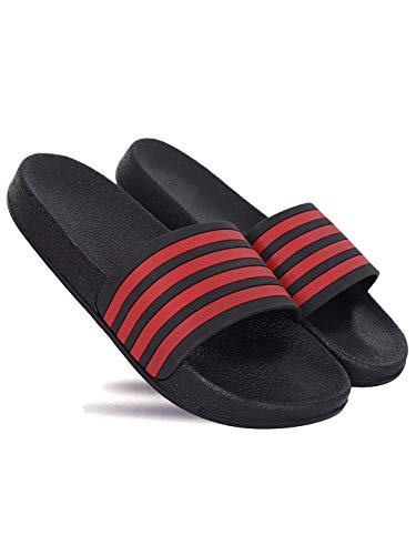 Image of AADI Men's Synthetic Leather Daily Casual Sliders /Flip Flop & Slippers