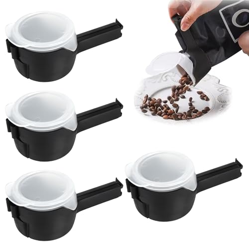 4 Piezas Clip de Sellado para Bolsas con Boquilla, Pinzas Bolsas Alimentos, Clips de Sellado de Tapa de Plástico Reutilizables, Pinzas Cierre Bolsas, Clip de Cierre de Cocina