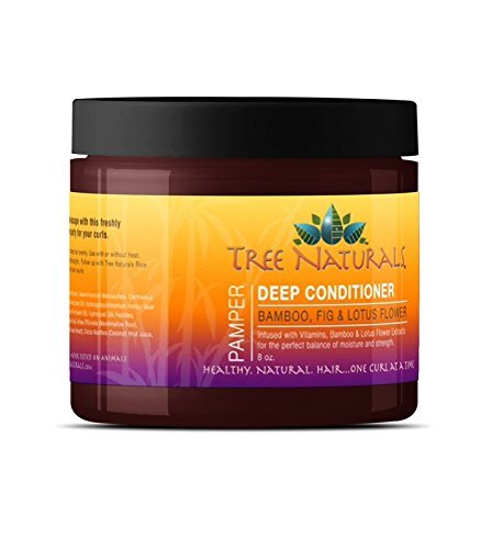 Tree Naturals Bamboo & Lotus Water Deep Conditioner – Hidratación intensa y fortalecimiento para cabello natural encrespado, dañado y seco –