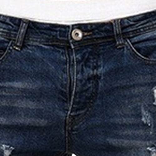 Maiyifu-GJ Men's Skinny Ripped Stretch Jeans Destroyed Distressed Tapered Leg Denim Pants Holes Slim Fit Biker Jean Trousers4