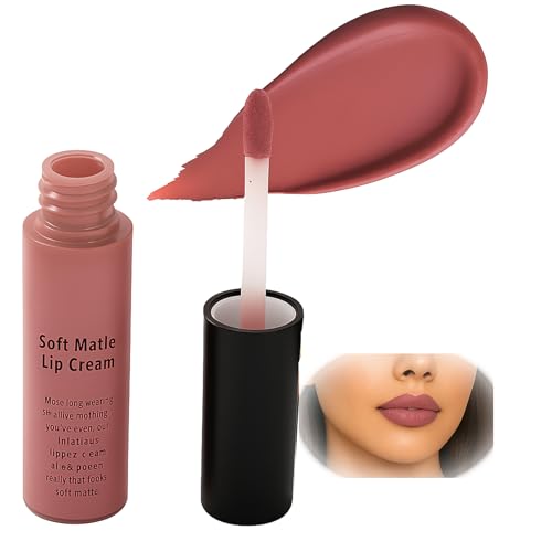 Velvet Matte Cocoa Nude Liquid for Women Lipstick - Long Lasting Waterproof Lip Color Non-Stick Cup Formula Smooth Lightweight Lip Gloss Resistant Precision Applicator (#609 Cocoa Nude)