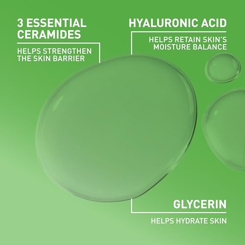 CeraVe Hydrating Micellar Water, Facial Cleanser & Makeup Remover with Hyaluronic Acid & Ceramides, 24h Hydration, Barrier Strengthening, Alcohol-Free, Fragrance-Free, Safe for Sensitive Skin, 13oz - Image 4