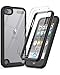iPod Touch 7 Case, iPod Touch 6 Case with Tempered Glass Screen Protector [2 Pack], LeYi Full-Body Protective Hybrid Rugged Shockproof Bumper Clear Case for Apple iPod Touch 7th / 6th / 5th Gen, Black