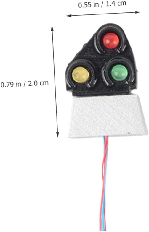 ARTIBETTER 4pcs Miniature Train Signal Light Model Sand Table Materials for Landscape Decor Simulation Traffic Lamp for Train Layouts Easy to Install and Remove
