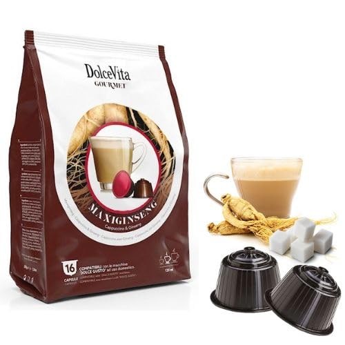 DOLCE VITA 16 Capsule Dolce Gusto MAXI GINSENG Compatibili con