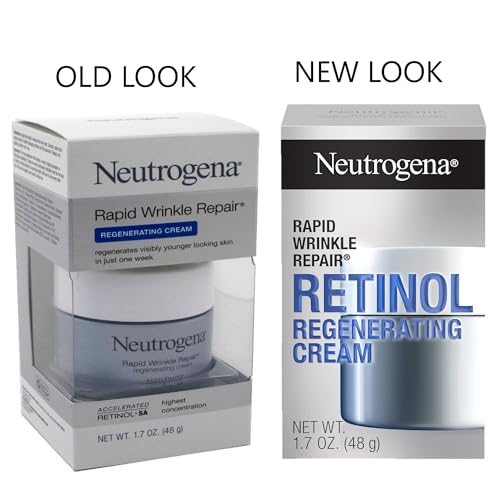 Image of Neutrogena Rapid Wrinkle Repair Retinol Regenerating Face Cream & Hyaluronic Acid Anti Wrinkle Face Moisturizer, Neck Cream, with Hyaluronic Acid & Retinol, 1.7 oz (Pack of 3)