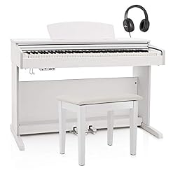 Pack avec Piano Numérique DP-10X par Gear4music + Tabouret Blanc - Les Beatles, Paul McCartney, John Lennon, RIngo Starr, George Harrison