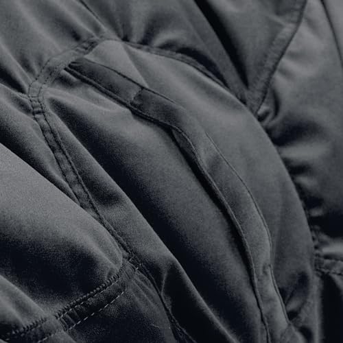 بين باج من الشامواه الناعم مع حشوة من جامبل نيست، افضل للاسترخاء في الاماكن المغلقة للاطفال والكبار | قماش مخملي ناعم | محشو بخرز البوليسترين (ازرق داكن، L)