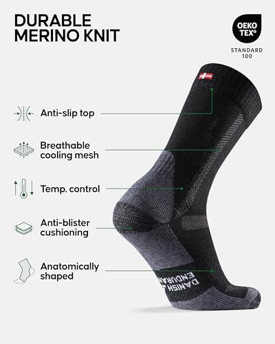 Danish Endurance DE-MWS-3P-L-BG Merino Wool Hiking Socks thumb #1