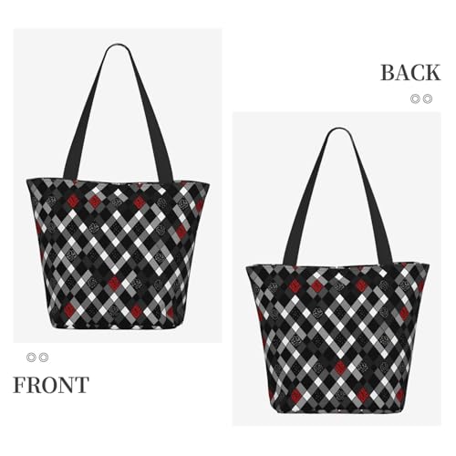 Tote Bag for Women Shoulder Tote Purse Reusable Grocery Bag Las Vegas Night City Aesthetic Shopping Bags3