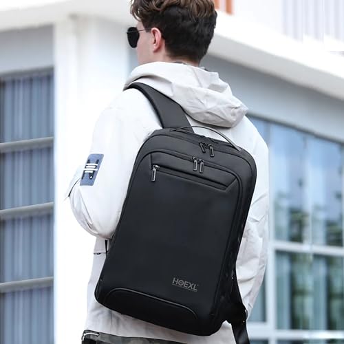 Image of HOEXL 25L Laptop Backpack for Men Women Water-Resistant Premium Business Laptop Bag 15.6-inch Laptop Bag for College,Office,Travel - Lightweight,Smart,Anti-Theft with USB Port (Black)