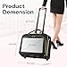 Ytonet Rolling Briefcase for Women, 17.3 Inch Rolling Laptop Bag with Lock, Water Rresistant Wheeled Computer Bag with Insulated Pocket, Roller Bags for Work Travel Overnight Teacher, Black