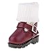 F Fityle Scarpe in Pelle Stivaletti Scarpe Stivali Vestiti Bambino Giochi Accessori per Blythe Bambola 12 " - Marrone, 2,8 Centimetri