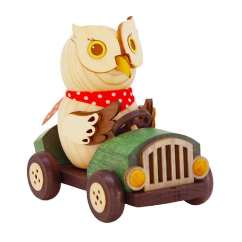 Drechslerei Kuhnert Mini búho en verde flyer - 7 cm