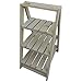 Nature by Kolibri - Scaffale a scala in legno, 3 ripiani, pieghevole, per interni ed esterni, 39,5 x 10 x 78 cm, colore: Grigio