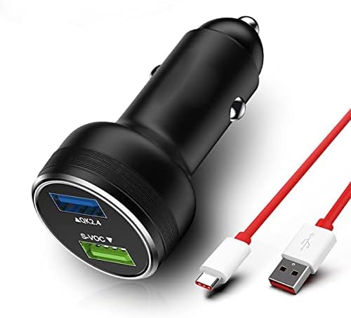 Warp Charge 30W 65W Car Charger Supervooc for Oneplus 11 10 9 Pro 9R 8T 10T 8 7T Nord N20 N300 N10 N100 N200 5G Dash Charge Car Fast Charging One Plus 7 6T 6 Black