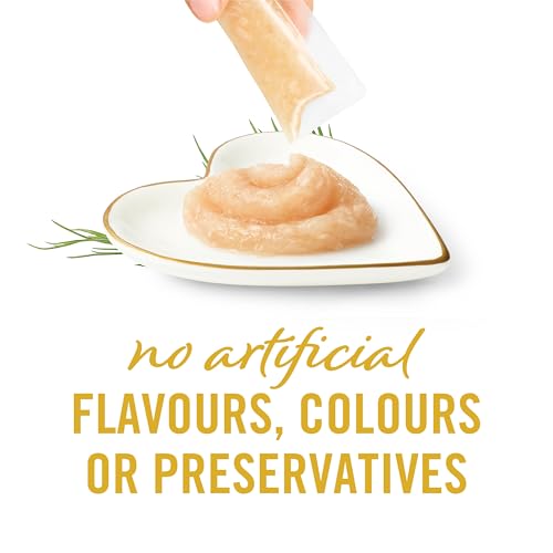 Fancy Feast Savoury Purée Naturals Cat Treats, Seafood Favourites Variety Pack - 10 g x 16 Sachet (1 Pack) - Image 5