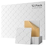 Soundsbay 12 St. Akustikpaneele Selbstkleben, Schallschutz Schallabsorber, Akustikplatten aus Polyester zur Schalldämmung, Schallschutzplatten für Akustische Behandlung und Wanddekoration 30x30x0.9cm