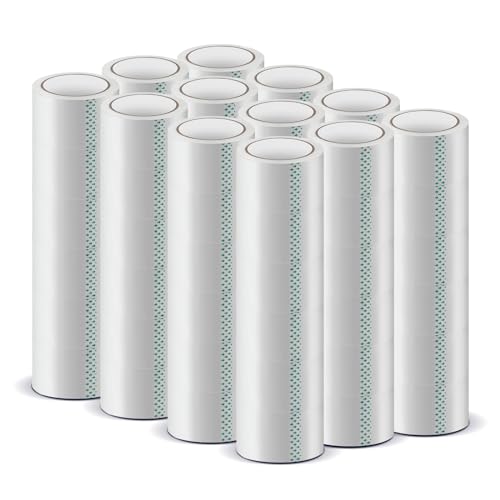 Toolsempire 72 Rolls Packing Tape, Heavy Duty Clear Packing Tape Refills, 2.36