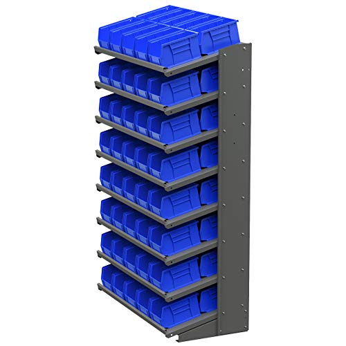 Akro-Mils 30237 Akrobins Plastic Storage Bin Hanging Stacking Containers, (9-Inch X 6-Inch X 5-Inch), Blue, (12-Pack), Model Number: 30237Blue #TOP6