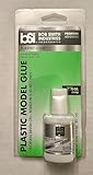 Bob Smith Plastic-Cure Model Glue, 1/2 oz, Odorless Brush-On, Bonds Plastics Wood Foam, Great for Plastic Model Cars, Model Railroad Structures. BSI, Hobby Bolts. Made in The USA.