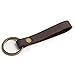 Ancicraft Leather Keychain Key Chain Ring Holder Strap Tag Simple Classic For Men Women (Dark brown)