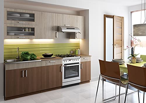  Rossa S  Cucina Componibile Componibile + Lineare L 240 cm 7 pz  Piano di Lavoro Incluso  Set di mobili da Cucina