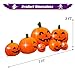 SEASONBLOW 7 Ft Halloween Inflatable Pumpkin Patch Family Decoration Jack-o-Lantern Decor for Lawn Yard Home Party Indoors Outdoors