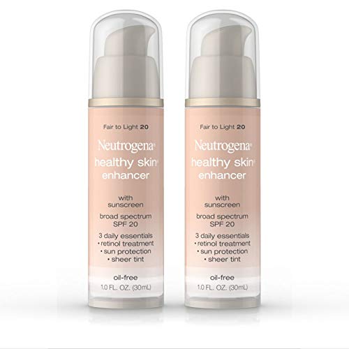 Neutrogena Healthy Skin Enhancer Sheer Face Tint With Retinol & Broad Spectrum Spf 20 Sunscreen For Younger Looking Skin, 3-In-1 Daily Enhancer, Non-Comedogenic, Fair To Light 20, 1 Fl. Oz #TOP11